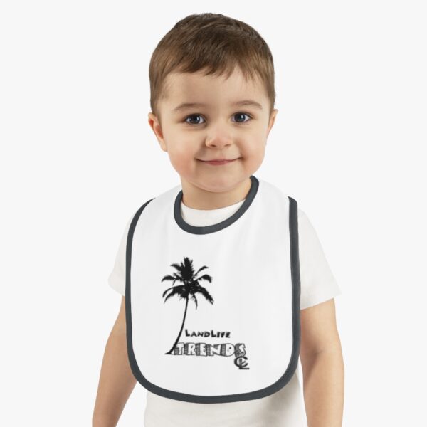 LandLife Trends Baby Contrast Trim Jersey Bib - Image 2