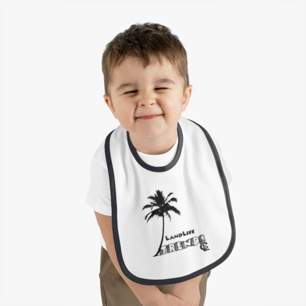 LandLife Trends Baby Contrast Trim Jersey Bib - Image 3