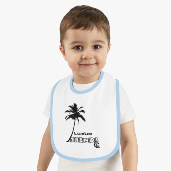 LandLife Trends Baby Contrast Trim Jersey Bib - Image 5
