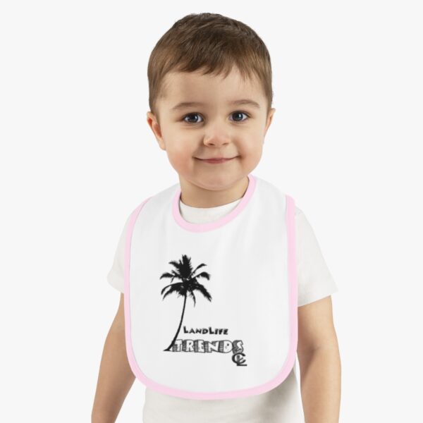LandLife Trends Baby Contrast Trim Jersey Bib - Image 8