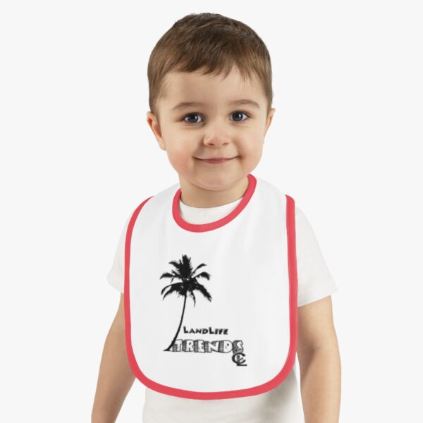 LandLife Trends Baby Contrast Trim Jersey Bib - Image 11