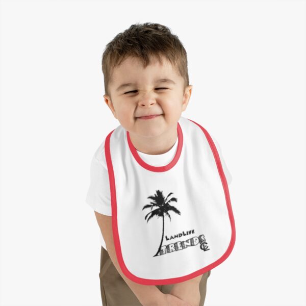LandLife Trends Baby Contrast Trim Jersey Bib - Image 12