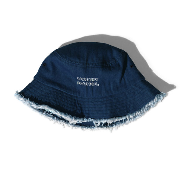 Wealthy Fortune #CLTrends Distressed denim bucket hat - Image 2