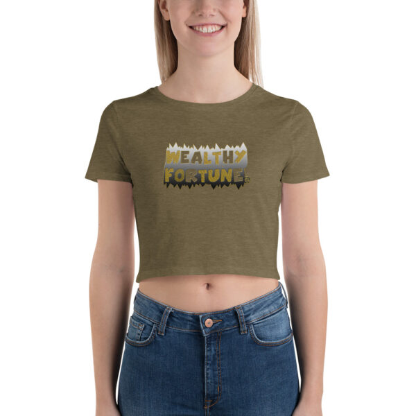 Wealthy Fortune Line Women’s Crop Tee - Image 3