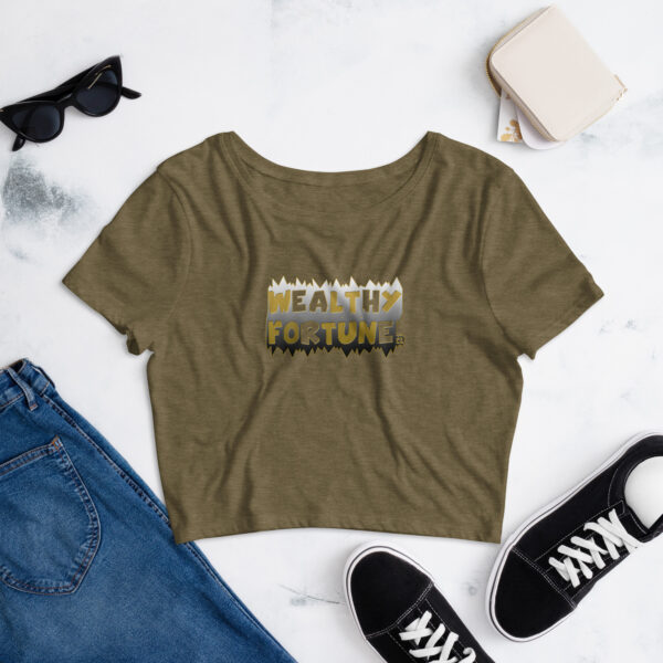 Wealthy Fortune Line Women’s Crop Tee - Image 5