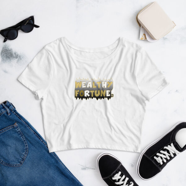 Wealthy Fortune Line Women’s Crop Tee - Image 6
