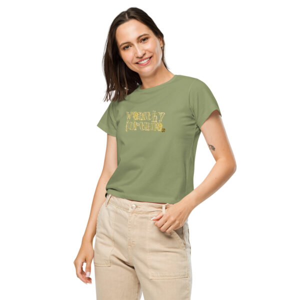 Wealthy Fortune Line Women’s high-waisted t-shirt - Image 9