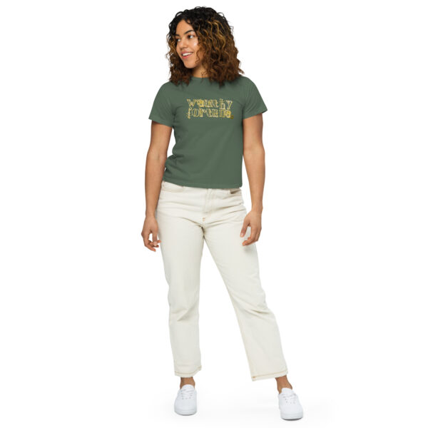 Wealthy Fortune Line Women’s high-waisted t-shirt - Image 3
